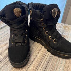 Pajar Black Boots with Gold Detail